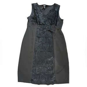Daisy Fuentes Black Lace Panel Sleeveless Dress Women’s Size Large